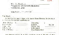American Committee for Shaare Zedek Hospital in Jerusalem Contribution Receipt - 1968