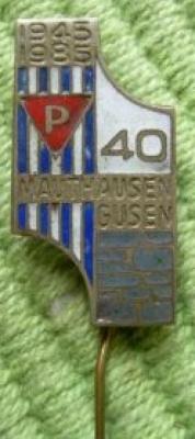 1985 Mauthausen Memorial Pin #3 for 40th Anniversary of the Camp Liberation