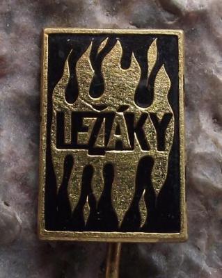 Lezaky Commemoration Pin #6 - Commemorating the Destruction of the Village of Lezaky by the Occupying German Forces During World War II