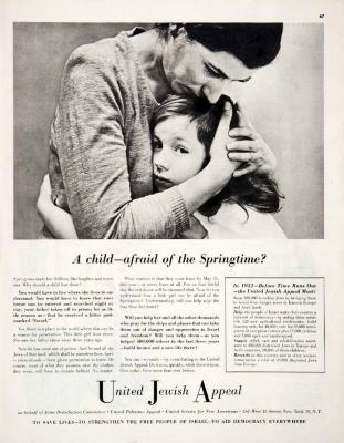 United Jewish Appeal Ad from 1947 Raising Funds for Displaced Jews in Europe