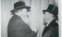 Rabbi Yitzchak Hutner (RY Chaim Berlin) speaking with Rabbi Silver