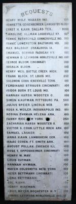 Original Marble Bequest Board Listing Donors who Contributed to the Founding of Hebrew Union College (1875) in Cincinnati, Ohio