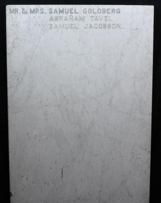 Marble Memorial Boards from Unidentified Cincinnati Synagogue