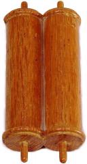 Carved Wood Torah Scroll Ark Door Handle