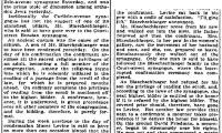 Newspaper Article Regarding a Dispute in Carlisie Avenue Synagogue [Beth Tefillah] regarding aliya for bar mitzvah boy February 8,1904
