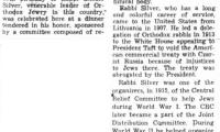 Southern Israelite, &quot;Rabbi Eliezer Silver Orthodox Leader, Marks 80th Birthday&quot; article from 2/24/1961