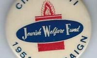 Cincinnati, Ohio Jewish Welfare Fund 1951 Campaign Pinback Button