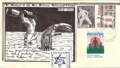 Postcard in Memory of the 6 Million Holocaust Victims