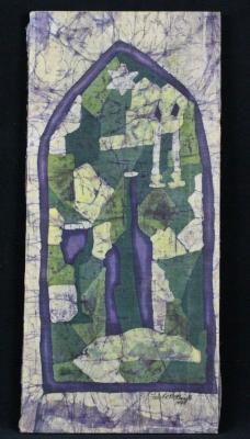 Fabric Depiction of  Stained Glass Window by Felice P. Benik