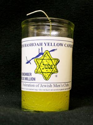 Yom Hashoah Yellow Candle by the Federation of Jewish Men's Clubs