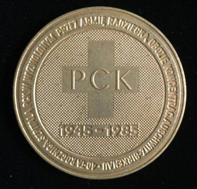 Medal Commemorating the 40th Anniversary (1945 - 1985) of the Polish Red Cross Hospital Established in Auschwitz After Liberation