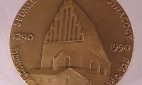 The Altneuschul (the Old-New Synagogue) of Prague 700th Anniversary Medal