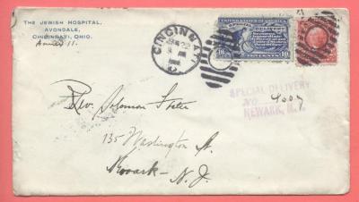 Jewish Hospital of Cincinnati Envelope (Avondale Location) 1904