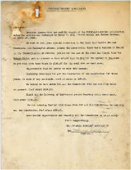 Letter Regarding 1944 Financial Report of Covedale Cemetery Association