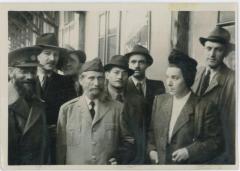 Rabbi Eliezer Silver Surrounded by Yeshiva Students in Europe in 1946