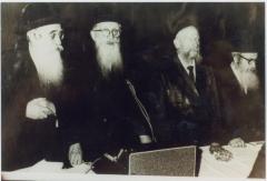 Rabbi Eliezer Silver Standing During Prayer led by an Unidentified Rabbi