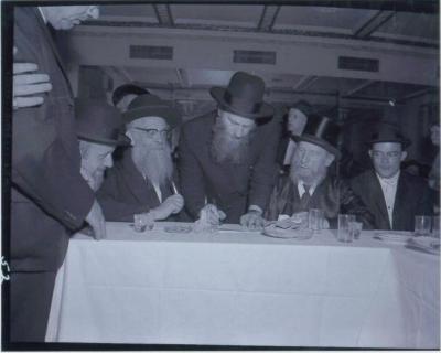 Rabbi Eliezer Silver Seated at an Unidentified Wedding