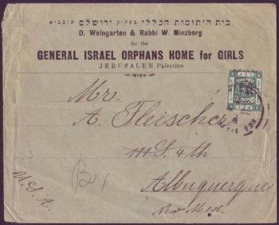 General Israel Orphans’ Home for Girls Envelope Cover from 1920