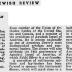 Article Regarding Rabbi Eleizer Silver's 75th Birthday Celebration Sponsored by Agudath Israel of America in 1956