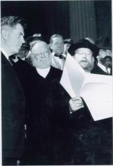 Rabbi Eliezer Silver Reading a Proclamation at the 1943 Meeting with Vice President Henry A. Wallace