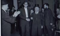 Picture of Rabbi Eliezer Silver with an Unidentified Individual at an Unidentified Wedding