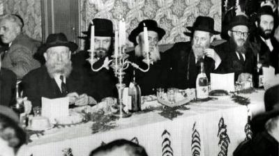 Rabbi Eliezer Silver at the Wedding of Rabbi Eli Chaim Carlebach in 1949 