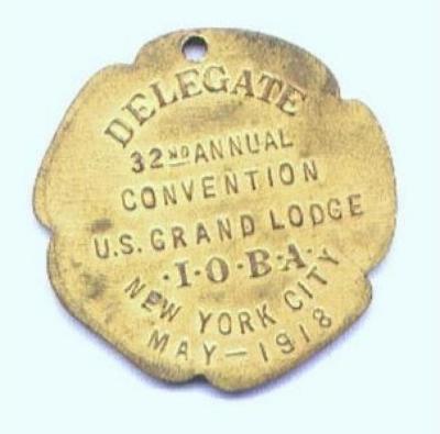 Independent Order of Brith Abraham 32nd Annual Convention Delegate Medallion 