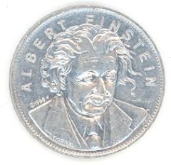 Albert Einstein Coin from Shell’s Famous Facts & Faces Game