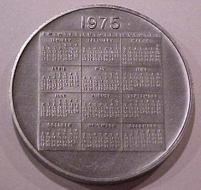 Golda Meir – Prime Minister of Israel 1975 Calendar Medal
