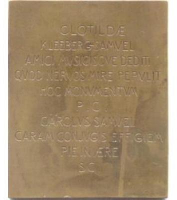 Clotilde Kleeberg-Samuel Plaque
