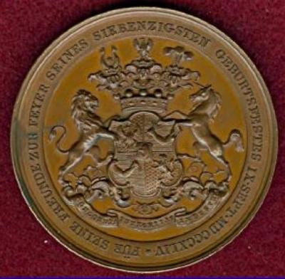 Salomon Mayer von Rothschild 70th Birthday Medal from 1844