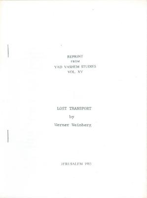 "Lost Transport" by Werner Weinberg