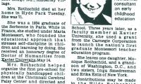 Hilda Rothschild - obituary