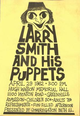 Northern Hill Synagogue (Beth El) Presents Larry Smith and his Puppets 1962 (Cincinnati, OH)