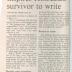 "Survivor writes of Freedom" - article published in The Cincinnati Enquirer
