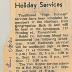 Newspaper Articles Concerning High Holiday Services held at Northern Hills Synagogue (Cincinnati, OH) 