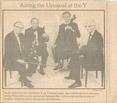 Advertisement "Airing the Unusual at the Y" - The New York Times