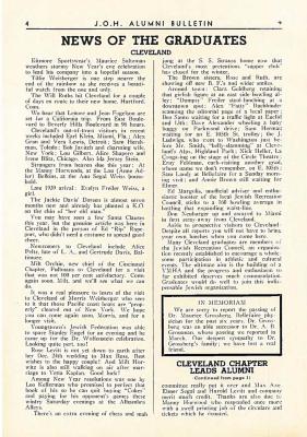 J.O.H. Alumni Bulletin January 1940