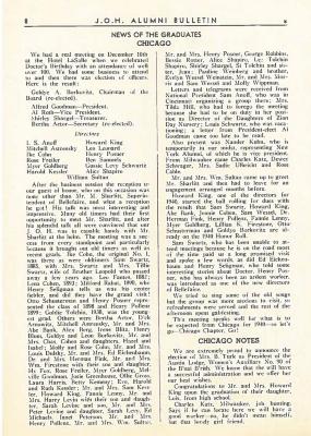 J.O.H. Alumni Bulletin January 1940