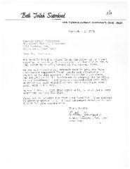 Beth Tvilah Sisterhood 1971 Fundraising Letter to Kenova Avenue Mikveh